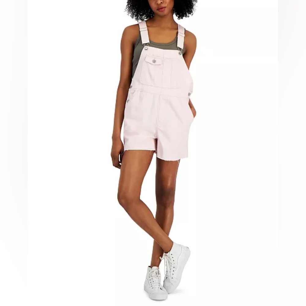 White jean jumpsuit, L,